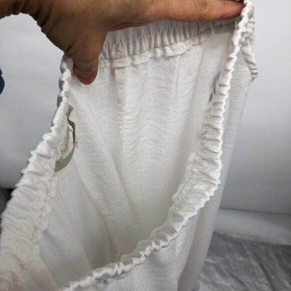 Monk & Lou White loungewear joggers Sweatpants Pockets  size LG - Picture 11 of 16